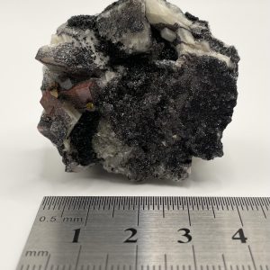 Calcite, Hematite & Chalcopyrite on Quartz - Queenstown Tasmania