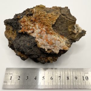 Crocoite on Gibbsite - Adelaide Mine