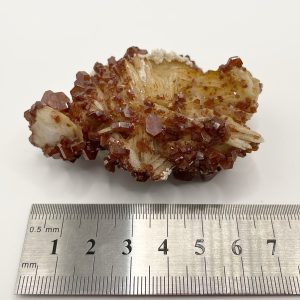 Vanadinite on Barite - Mibladen Morocco